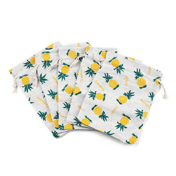 Polycotton(Polyester Cotton) Packing Pouches Drawstring Bags