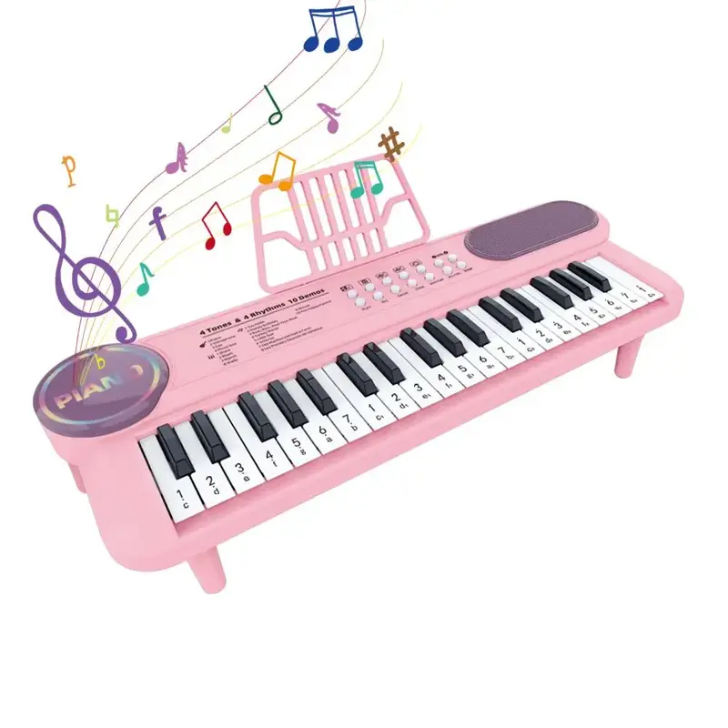 37 Key Electronic Piano Toy, 1 Set Musical Instrument Toy with Microphone, Mini Music Playing Toy, Educational Toy for Kids