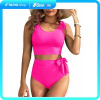 Two Piece Tummy Control Swimsuits - Women U-back High Waisted Bikini Modest Bathing Suit Two Piece 2025