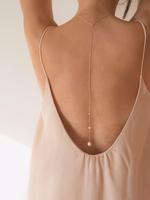 Faux Pearl Decorated Sexy Back Chain, Fashionable Simple Back Chain for Women, Elegant Trendy All-match & Exquisite Body Chai...