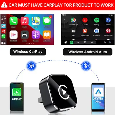 【Yurnlv】Wireless Apple CarPlay Adapter for Factory Wired Cars from 2016 Onwards - 2-in-1 Wireless CarPlay & Android Auto ...