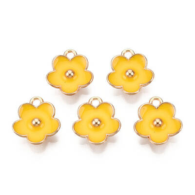 Light Gold Plated Alloy Enamel Pendants