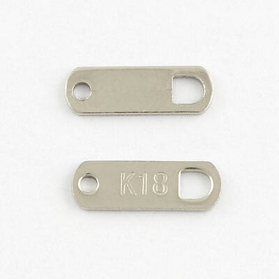 Tarnish Resistant 304 Stainless Steel Rectangle Shaped Chain Tabs