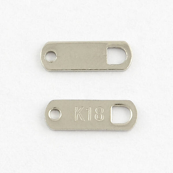 Tarnish Resistant 304 Stainless Steel Rectangle Shaped Chain Tabs