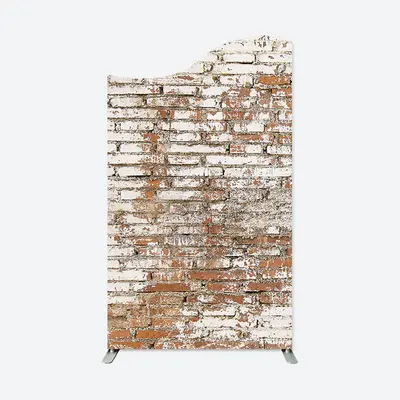 Aperturee Retro Faded White Red Brick Wall Wavy Arch Backdrop | Round Arch Backdrop Cover | Diy Round Arch Backdrop | Chiara ...