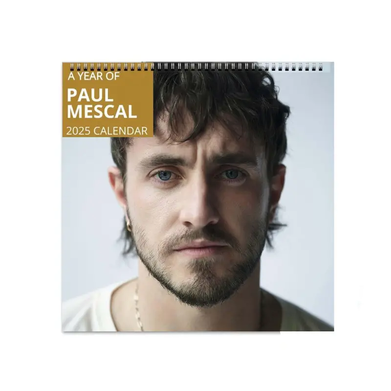 Paul Mescal 2025 Wall Calendar Planner, Unique Holiday Gift, Fan Gift, Gift For Her, Paul Mescal Celebrity Merchandise, Celeb...