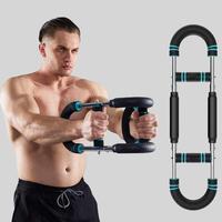 Fathers Day Gift Adjustable Arm & Chest Muscle Trainer for Men- Detachable Stainless Steel Fitness Tool with Blue Grips, ldea...