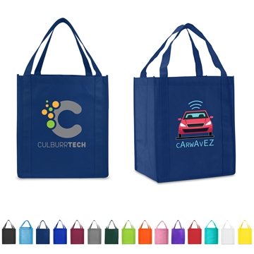150 Custom Saturn Jumbo Non-Woven Grocery Tote Bag - Recycled & ...
