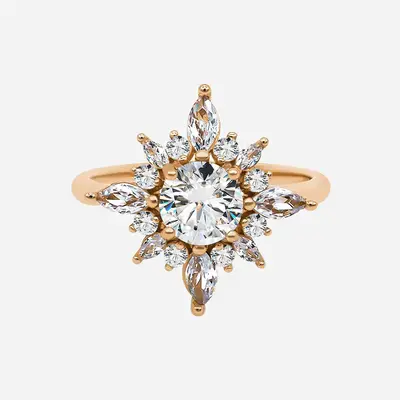 【809】Polaris Dream 1CT Synthetic Moissanite Ring – Elegant Vintage Wedding/Engagement Jewelry for Women, Perfect Birthd...