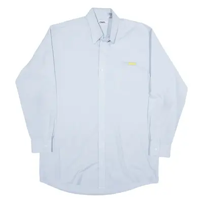 CINTAS Worker Shirt Blue Long Sleeve Mens L