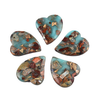 Synthetic Aqua Terra Jasper Pendants