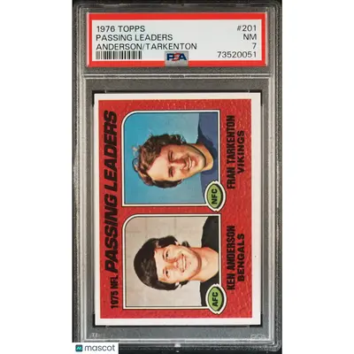 Passing Leaders PSA 1976 Topps Football #201 7 73520051