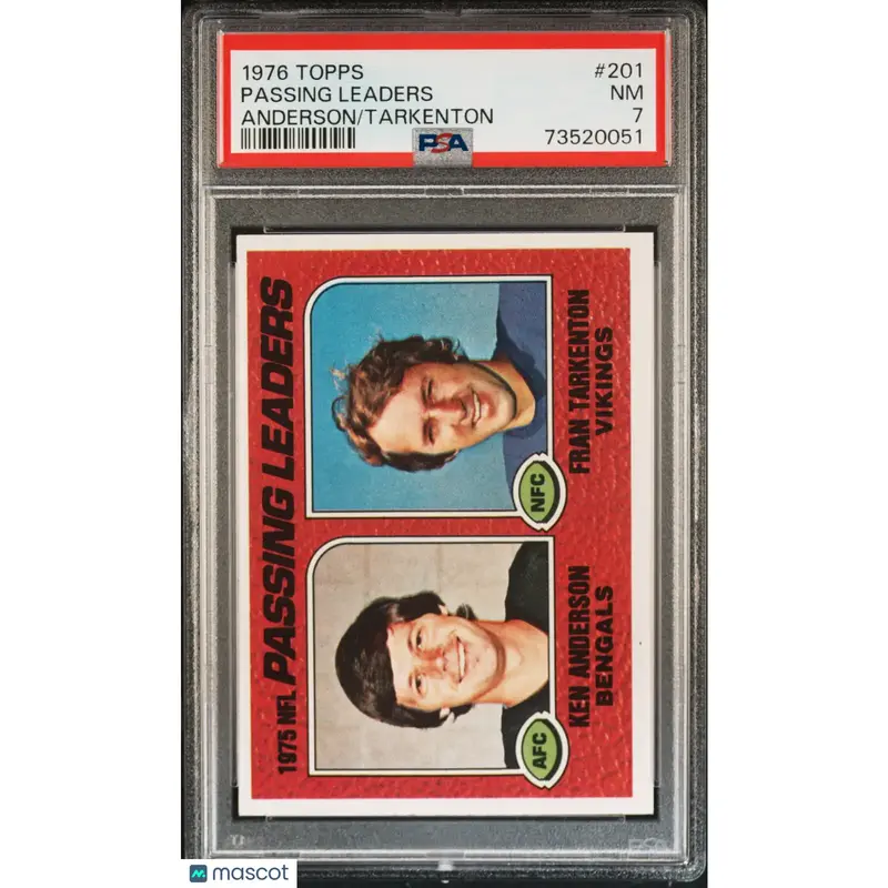 Passing Leaders PSA 1976 Topps Football #201 7 73520051