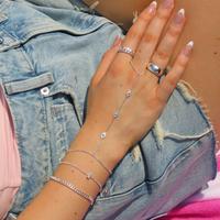 Evry Jewels Triple Eye Hand Chain - Delicate Evil Eye Hand Chain - Fashionable Protection Accessory for Good Luck