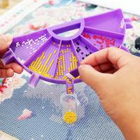 6 Grid Diamond Arts Colorful Painting Drill Tray with Brush, DIY Rhinestone Sorting and Crafts Making Tool, DIY Accessories f...