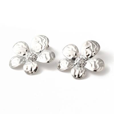 Rack Plating Brass Stud Earrings