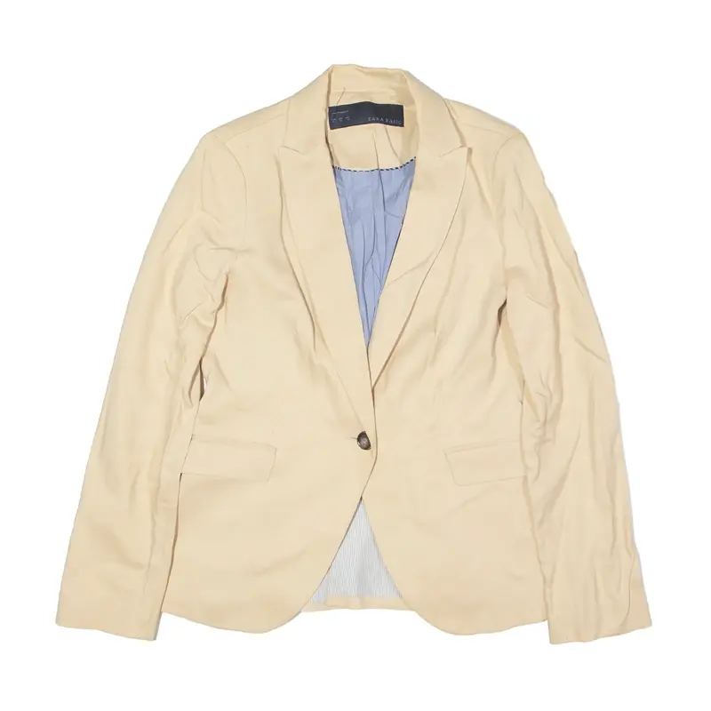 ZARA BASIC Blazer Jacket Beige Womens S