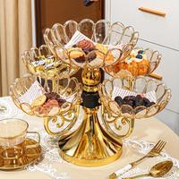 Multi-layer Rotating Fruit Plate, 1 Count Multi-functional Cake Dessert Nuts Candy Display Stand, Fruit & Dessert Display Sta...