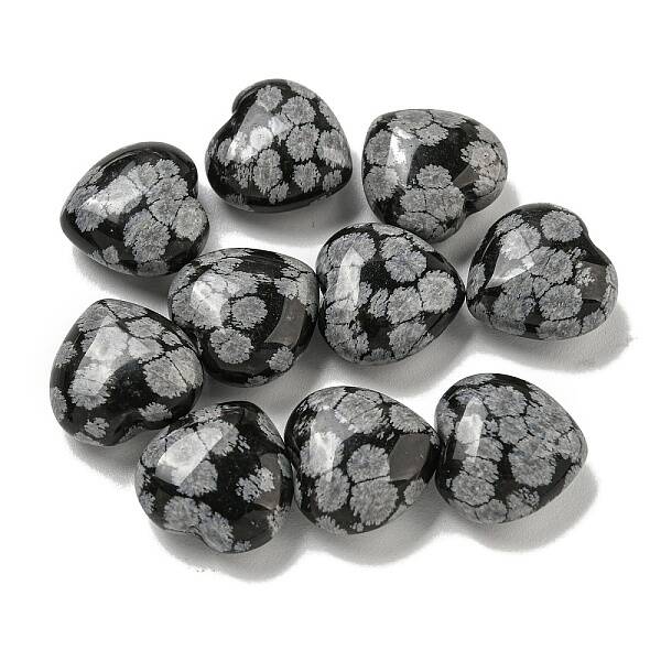 Natural Snowflake Obsidian Beads