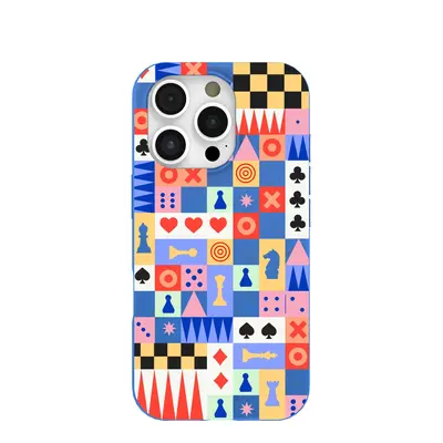 Electric Blue Playful Palette iPhone 16 Pro Case