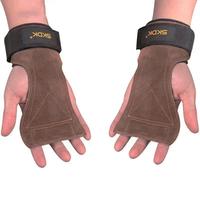 Cowhide Weight Lifting Grips Palm Protection with Wrist Wraps, 1 Pair Hand Grips for Gym Fitness Workout Exercise Training, W...