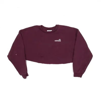 ADIDAS Cropped Red Sweatshirt Womens S