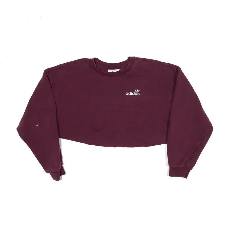 ADIDAS Cropped Red Sweatshirt Womens S