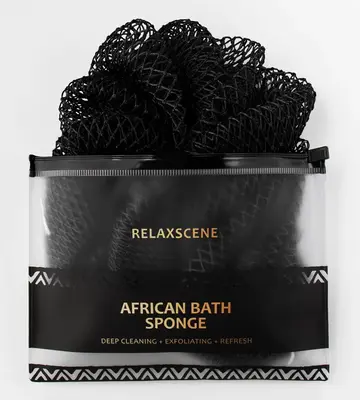 Authentic African Exfoliating Net Sponge with Knots – Ethically Sourced from Nigeria, Long-Lasting Body & Back Scrubber for...