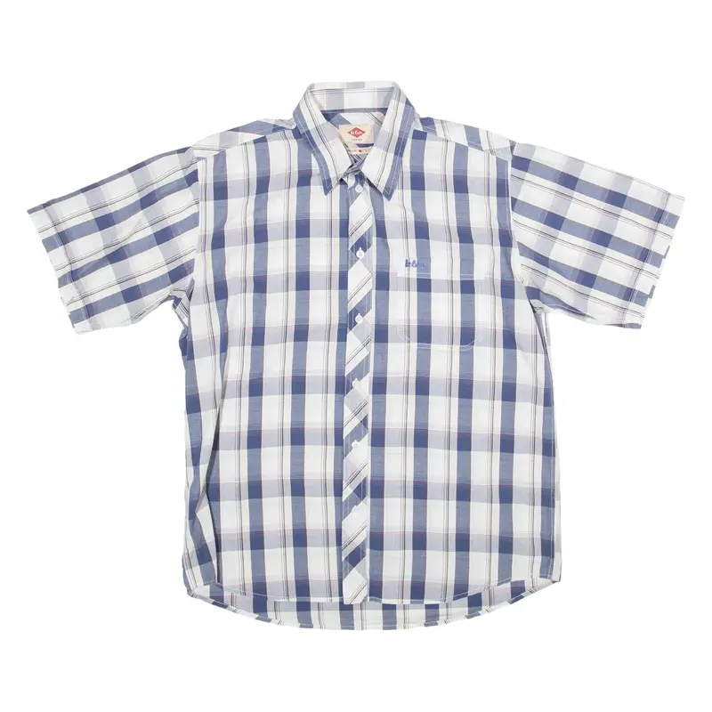 LEE COOPER Regular Mens Shirt Blue Check L