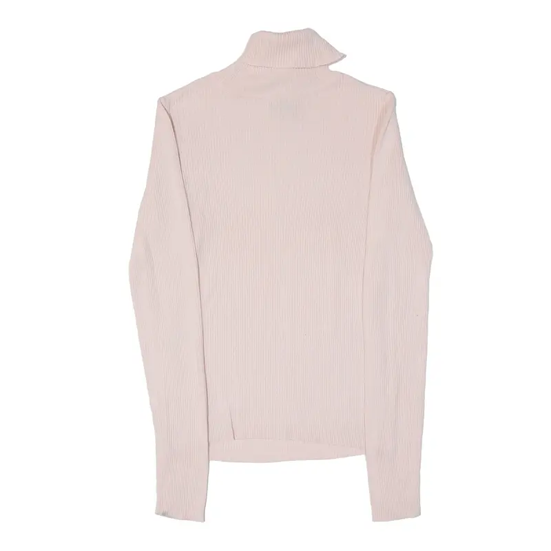GAP Jumper Pink Tight Knit Roll Neck Womens M
