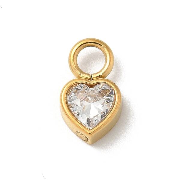 Ion Plating(IP) 304 Stainless Steel with Rhinestone Charms