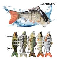BaitBlitz Artificial Fishing Bait with hook,Multi segments jointed Hard Bait Fishing Lures for Freshwater and Saltwater for B...