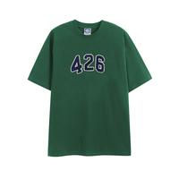 F426 Official Summer Double-Layered Fabric Loose-Fit Short Sleeve with Applique Embroidery – Unisex Hip-Hop Style