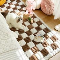 Plaid Pattern Cute Pet Mat, Non-slip & Soft & Comfortable Dog Sofa Mat, Pet Blanket Supplies for Indoor Use, Pet Bed, Cute D...