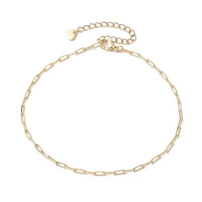 304 Stainless Steel Oval Link Chains Anklets for Women