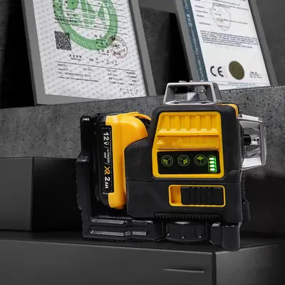 DeWALT Green Beam 12V 2AH Lithium-Ion Battery & Charger Kit 3x360° Self-Leveling Leveling Tool for High Visibility and Accur...