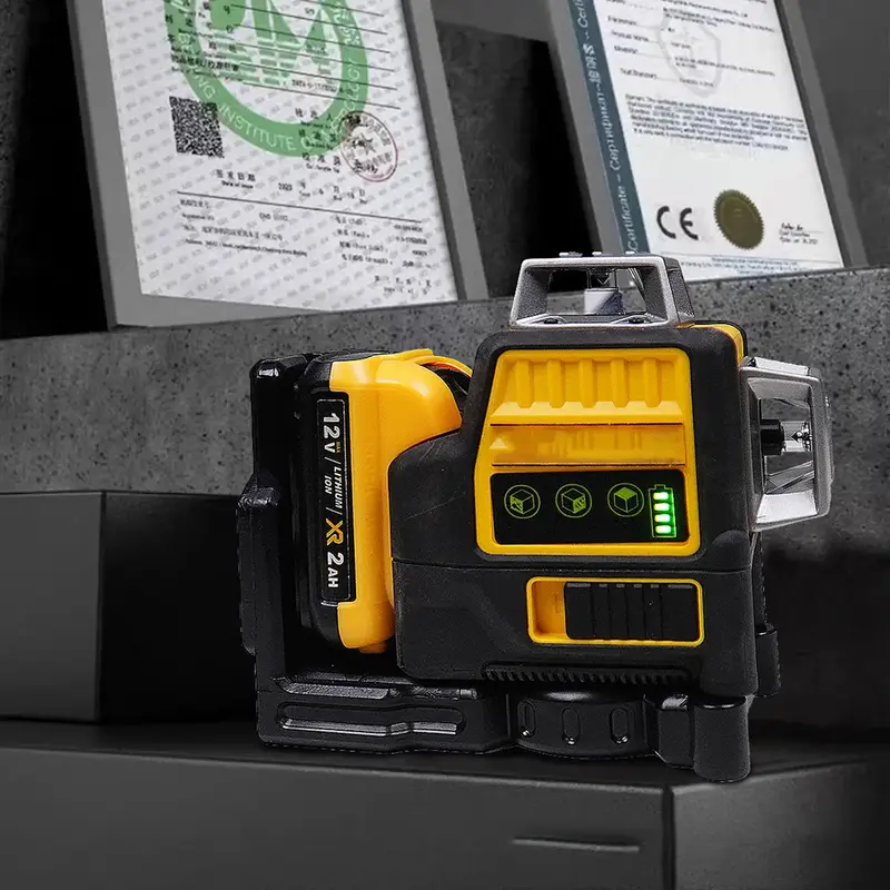 DeWALT Green Beam 12V 2AH Lithium-Ion Battery & Charger Kit 3x360° Self-Leveling Leveling Tool for High Visibility and Accur...