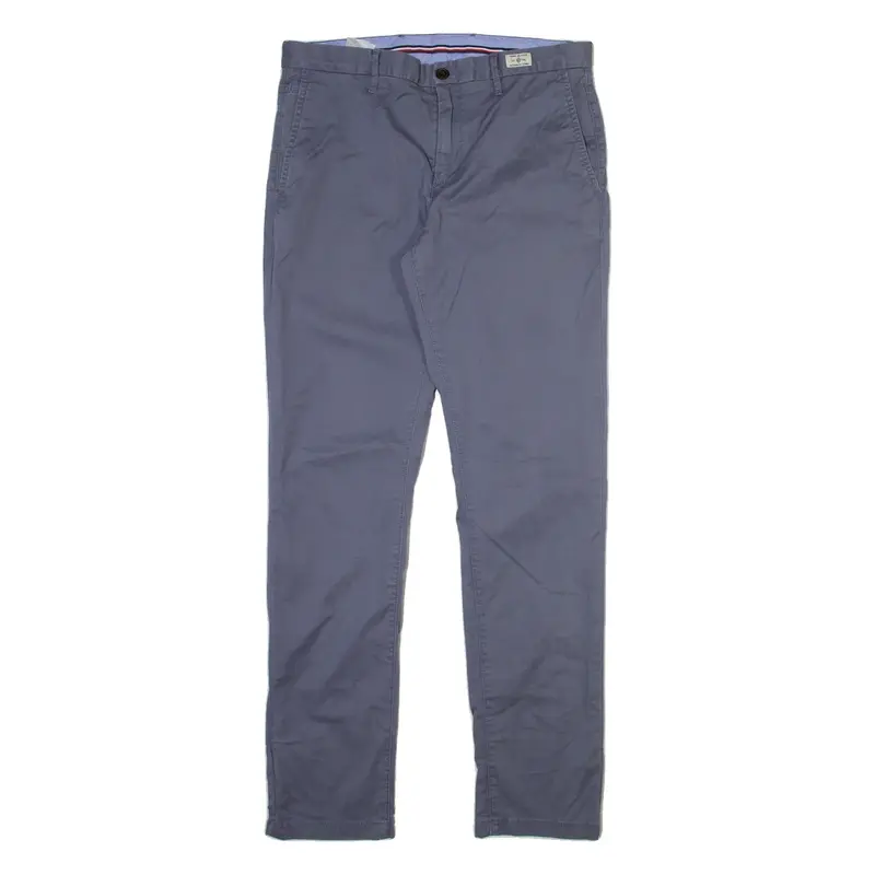 TOMMY HILFIGER Mens Trousers Grey Regular Straight W33 L32