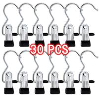 30 Counts Anti-Rust Metal Clip Clothespins, Ultimate Lightweight Hanging Travel Hanger Organizer for Home & Socks & Towels, S...