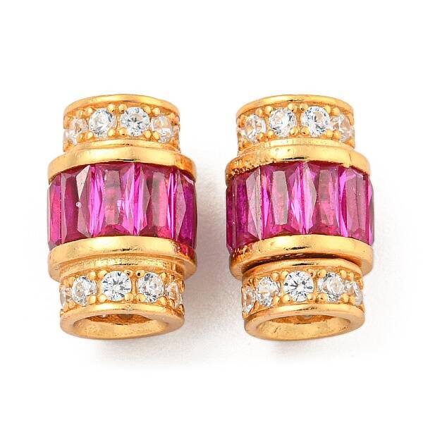 925 Sterling Silver Micro Pave Cubic Zirconia Screw Clasps