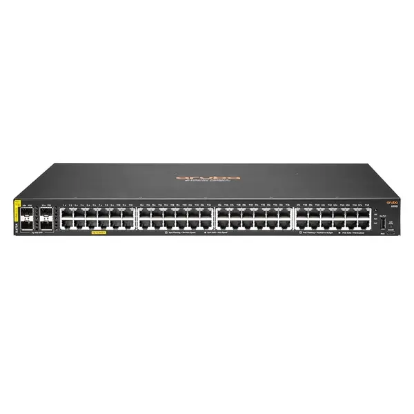 JL675A#B2E HP Aruba CX 6100 Series 6100 48G Class4 PoE 4SFP+ 370W 48 x 1000Base-T RJ-45 Class 4 PoE and 4 x 10GbE SFP+ Ports ...