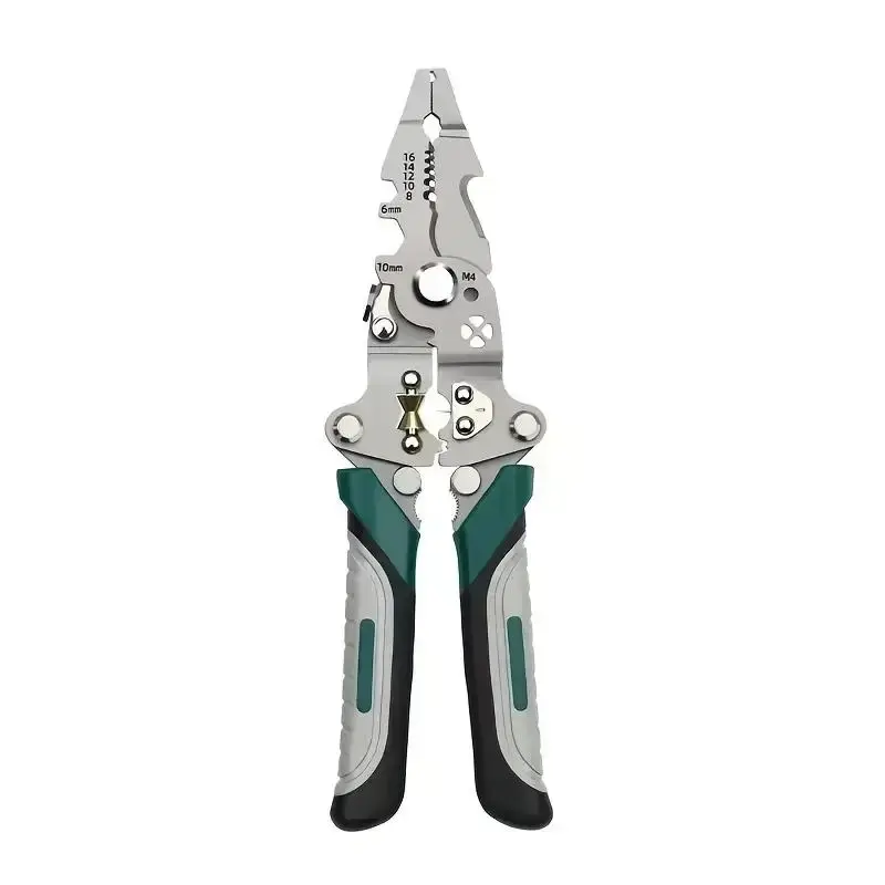 Multifunctional Wire Stripper, Industrial Grade 12 in 1 Foldable Wire Stripper, Wire Cutter, Professional Wire Stripping Tool...