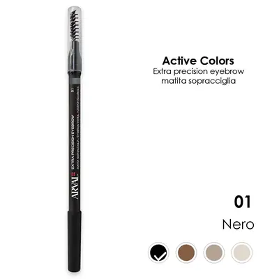 ARVAL Extra precision n. 01 - black eyebrow pencil - wood