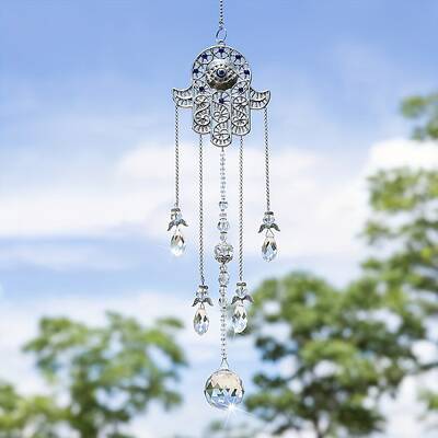 Hamsa Hand/Hand of Miriam with Evil Eye Alloy Pendant Decoration