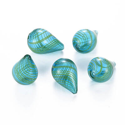 Transparent Handmade Blown Glass Globe Beads