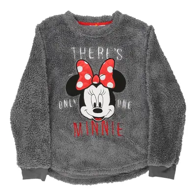 Age 12-13 Minnie Mouse Unbranded Embroidered Fleece - Large Grey Polyester