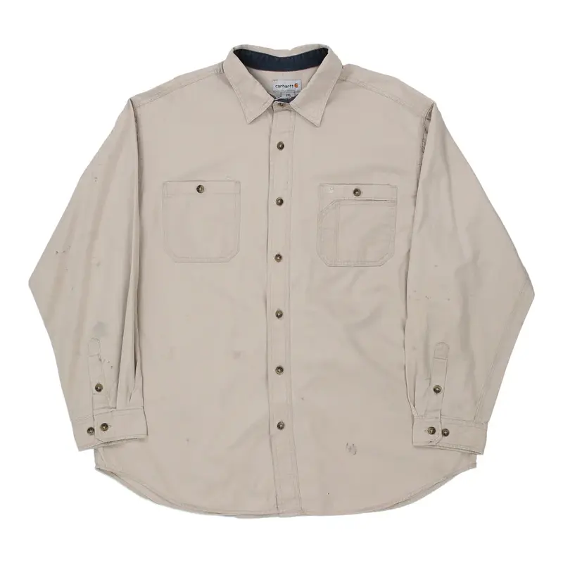 Carhartt Shirt - 2XL Cream Cotton