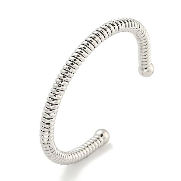 Non-Tarnish Telephone Wire Style 304 Stainless Steel Cuff Bangles