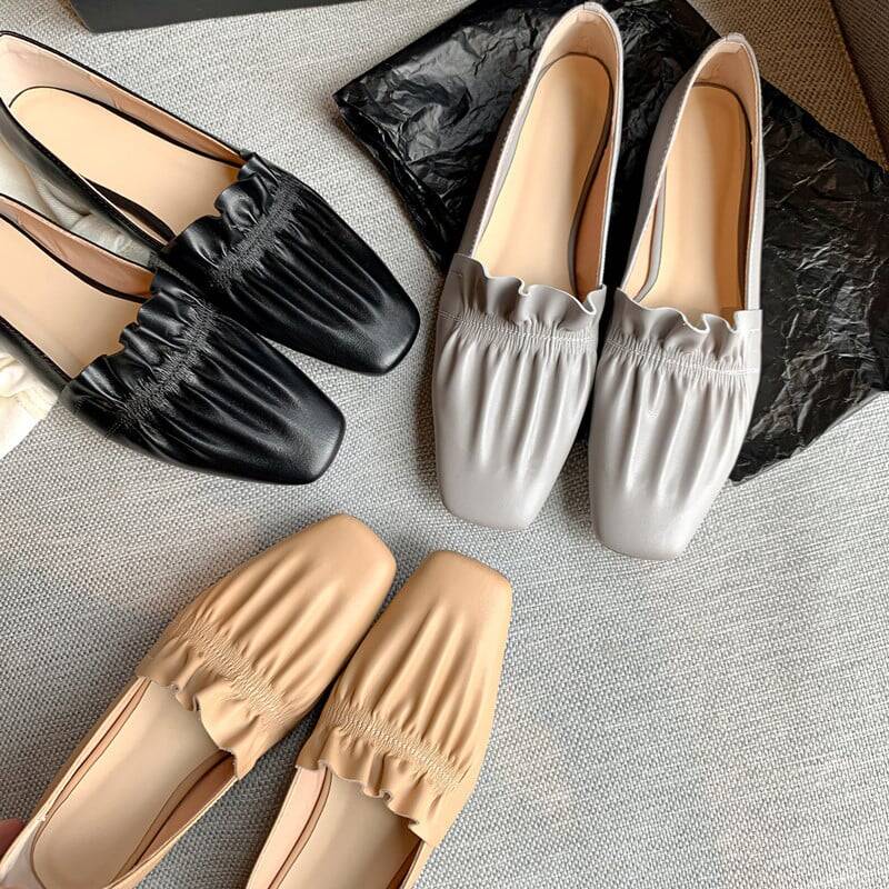 CHIKO Kaneisha Square Toe Block Heels Loafers Shoes