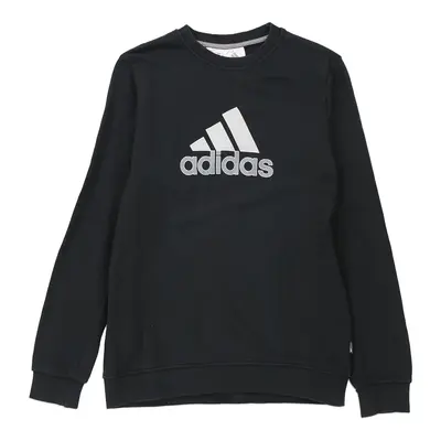 Age 14 Adidas Spellout Sweatshirt - Large Black Cotton Blend
